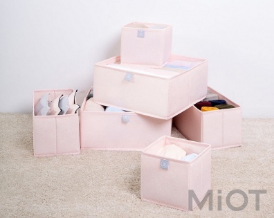 Ящики для зберігання нижньої білизни Xiaomi Nature Household Element Pink 6 set
