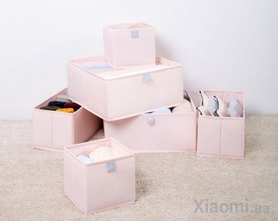 Ящик для хранения нижнего белья Xiaomi Nature Household Element Pink 6 set