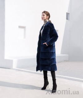 Пуховик Xiaomi 10:07 Velvet long goose down jacket Dark Blue L