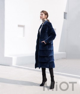 Пуховик Xiaomi 10:07 Velvet long goose down jacket Dark Blue