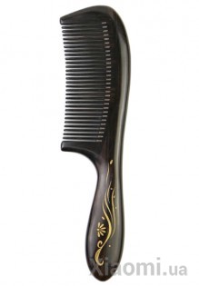 Деревянная расческа для волос XIN ZHI Ebony gold hand-painted Brown