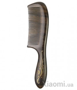 Деревянная расческа для волос XIN ZHI Ebony gold hand-painted Light Brown