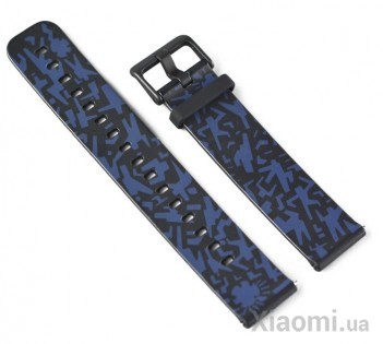 Браслет Xiaomi AMAZFIT Bip silicon strap (A17263) Original (Black-Blue)