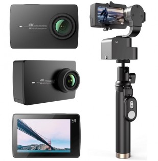 Екшн камера Xiaomi YI 4K Night Black + Xiaomi YI Handheld Gimbal