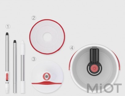 Комплект для прибирання Xiaomi Yijie Rotary Mop Set Швабка + Відро з віджиманням YD-02