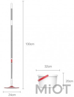 Комплект для прибирання Xiaomi Yijie Rotary Mop Set Швабка + Відро з віджиманням YD-02