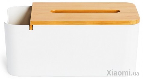 Настольный бамбуковый органайзер Xiaomi ZEN’s Bamboo Fiber Tissue Box White