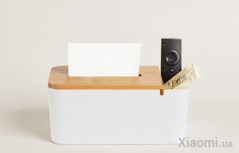 Настольный бамбуковый органайзер Xiaomi ZEN’s Bamboo Fiber Tissue Box White