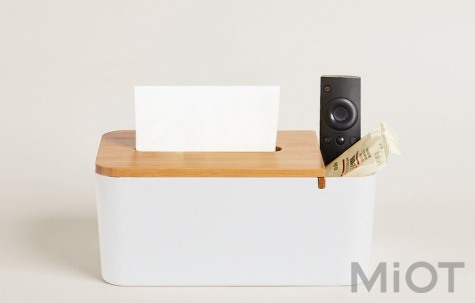 Настільний бамбуковий органайзер Xiaomi ZEN’s Bamboo Fiber Tissue Box White