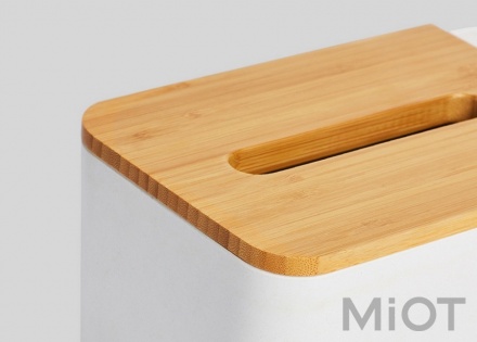 Настільний бамбуковий органайзер Xiaomi ZEN’s Bamboo Fiber Tissue Box White