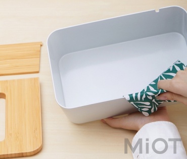 Настільний бамбуковий органайзер Xiaomi ZEN’s Bamboo Fiber Tissue Box White