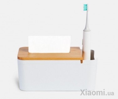 Настольный бамбуковый органайзер Xiaomi ZEN’s Bamboo Fiber Tissue Box White