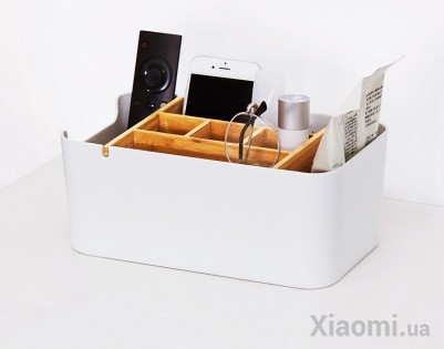 Настольный бамбуковый органайзер ZEN’s Large Capacity Bamboo Box White Q/FJWJ010-2016