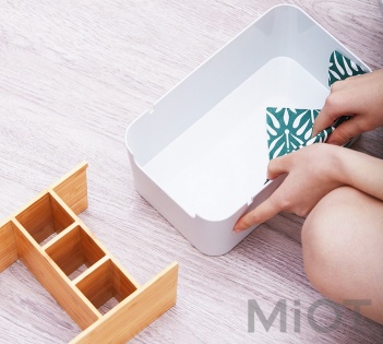 Настільний бамбуковий органайзер ZEN’s Large Capacity Bamboo Box White Q/FJWJ010-2016