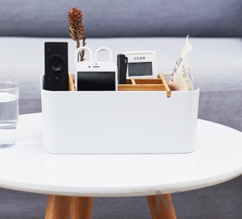 Настільний бамбуковий органайзер ZEN’s Large Capacity Bamboo Box White Q/FJWJ010-2016
