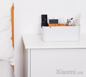 Настольный бамбуковый органайзер ZEN’s Large Capacity Bamboo Box White Q/FJWJ010-2016