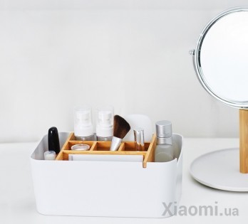 Настольный бамбуковый органайзер ZEN’s Large Capacity Bamboo Box White Q/FJWJ010-2016