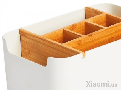 Настольный бамбуковый органайзер ZEN’s Large Capacity Bamboo Box White Q/FJWJ010-2016