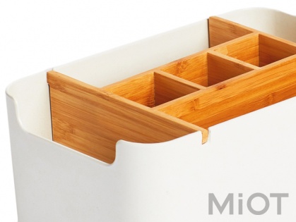 Настільний бамбуковий органайзер ZEN’s Large Capacity Bamboo Box White Q/FJWJ010-2016