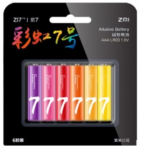 Батарейки Xiaomi ZMi ZI7 Rainbow AAA batteries 6 шт