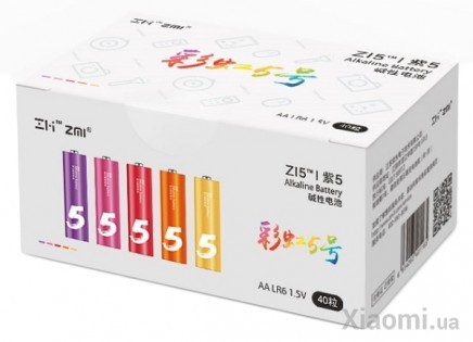 Батарейки Xiaomi ZMI Rainbow AA batteries 40pcs AA540 (3059780)