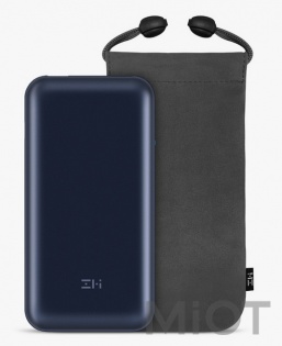 Чохол сумка до Xiaomi ZMi Powerbank (QB 820) 20 000 Universal Flannel Bag Gray