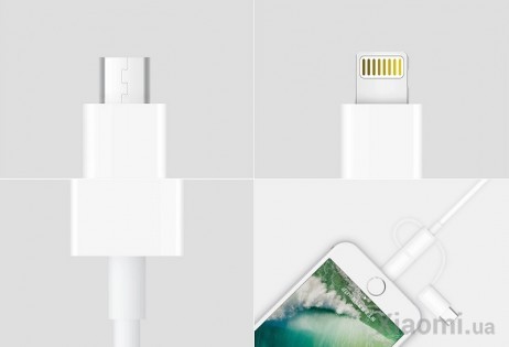 Кабель Xiaomi Zaofeng 3-Way Data cable Lightening/Type-C/Micro USB White 100 cm