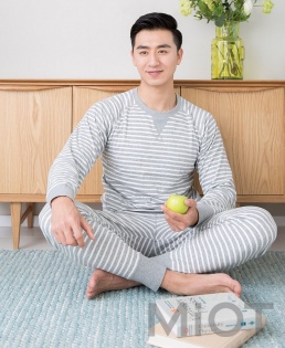 Піжама чоловіча Xiaomi ZaxArt Knitted Striped Grey size L