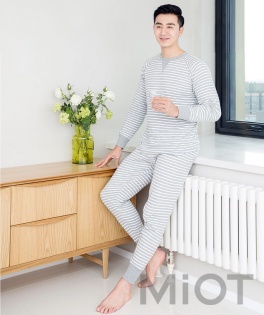 Піжама чоловіча Xiaomi ZaxArt Knitted Striped Grey size L