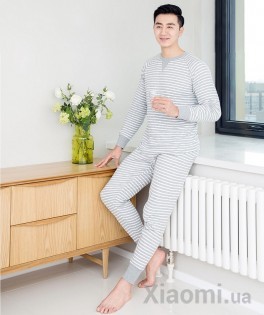 Пижама мужская Xiaomi ZaxArt Knitted Striped Grey size L