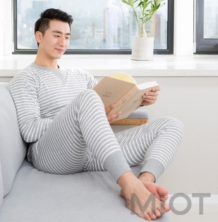 Піжама чоловіча Xiaomi ZaxArt Knitted Striped Grey size L