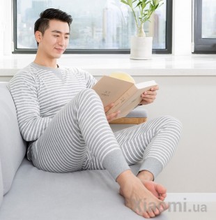 Пижама мужская Xiaomi ZaxArt Knitted Striped Grey size L
