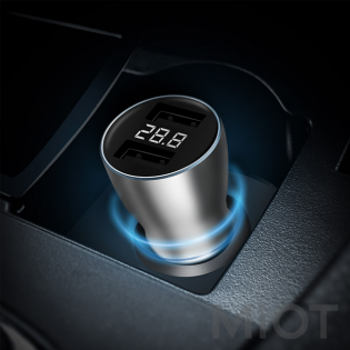 Автомобільний зарядний пристрій Xiaomi ZMi Car Charger with Display Silver AP621
