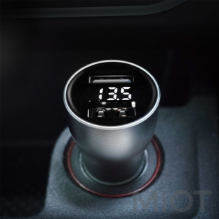 Автомобільний зарядний пристрій Xiaomi ZMi Car Charger with Display Silver AP621
