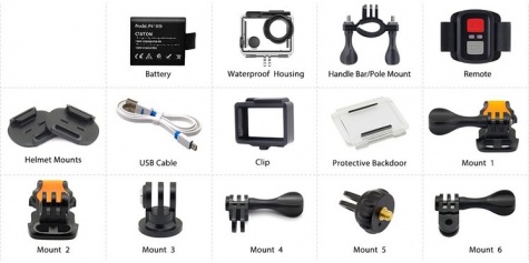 Action Camera Eken H5S Plus (Черный)
