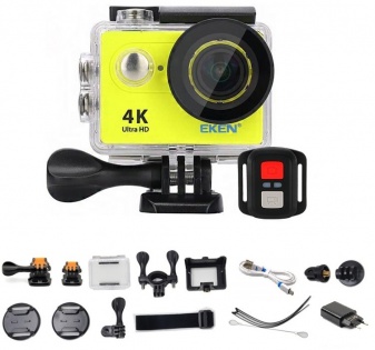 Action Camera Eken H9R Ultra HD с пультом (Желтый)