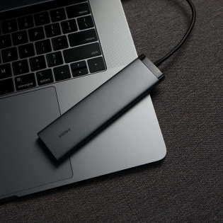 Адаптер (хаб) Xiaomi MiiiW HDMI/USB-C PD/USB-A3.0x3/TF/SD (MWCMA01) 7в1