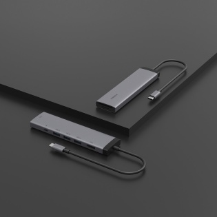 Адаптер (хаб) Xiaomi MiiiW HDMI/USB-C PD/USB-A3.0x3/TF/SD (MWCMA01) 7в1