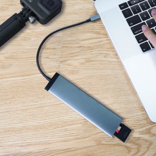 Адаптер (хаб) Xiaomi MiiiW HDMI/USB-C PD/USB-A3.0x3/TF/SD (MWCMA01) 7в1