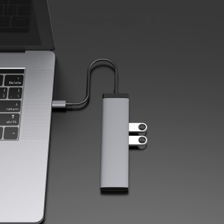 Адаптер (хаб) Xiaomi MiiiW HDMI/USB-C PD/USB-A3.0x3/TF/SD (MWCMA01) 7в1