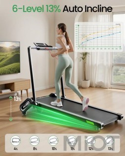 Бігова доріжка з поручнем AKLUER H1-B Auto Incline Walking Pad Treadmill