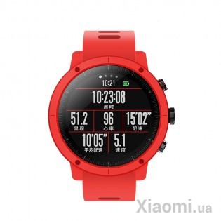 Накладка на часы и браслет Amazfit Stratos Face cover and Strap Red