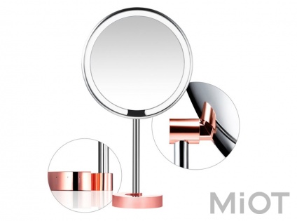 Дзеркало для макіяжу Xiaomi AMIRO LUX High Color Rendering 8` AML001 Matte Rose Gold