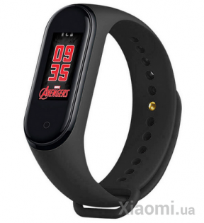 Ремешок для Xiaomi Mi Band 3/4 Avengers Limited Edition Black