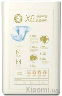 Детские подгузники Xiaomi DeerTing M 7-11 kg 64 pcs