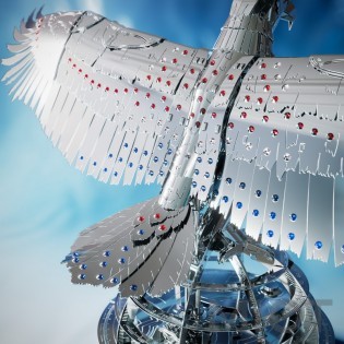 Колекцiйна модель Metal Time Unity Wings Eagle Silver Armor Crystal Edition MT101SWRSK/READY