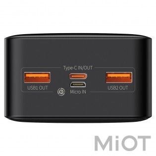 Універсальна батарея Xiaomi Baseus Bipow Digital Display Power bank 30000mAh 20W Black (PPDML-N01)