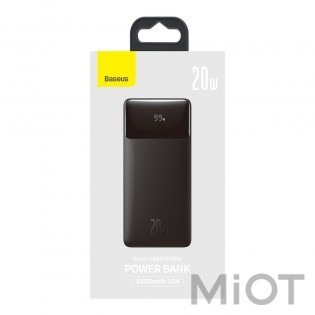 Універсальна батарея Xiaomi Baseus Bipow Digital Display Power bank 30000mAh 20W Black (PPDML-N01)