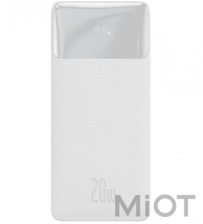 Універсальна батарея Baseus Bipow Digital Display Power bank 20000 mAh 20W White (PPDML-M02)