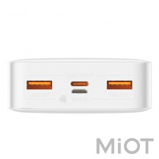 Універсальна батарея Baseus Bipow Digital Display Power bank 20000 mAh 20W White (PPDML-M02)